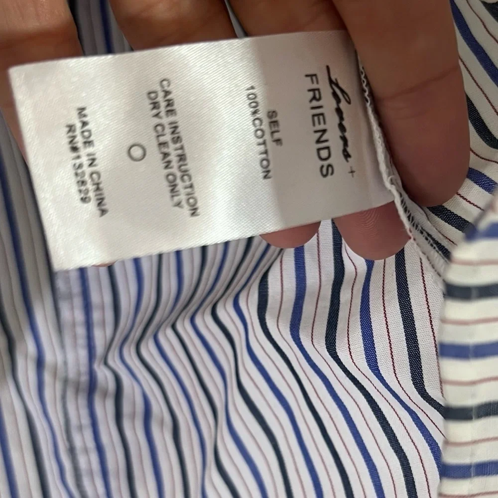 Lovers + Friends striped cotton ruffle trim blouse - Picture 6 of 6